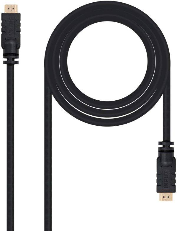 Nanocable Cable HDMI v1.4 con Repetidor Macho a HDMI v1.4 Macho 25m - Alta Velocidad - Color Negro