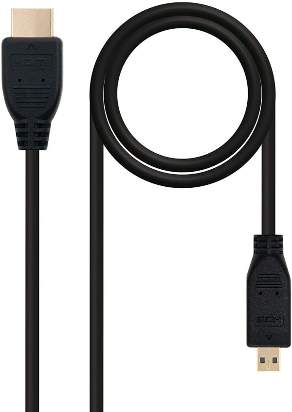 Nanocable Cable Micro HDMI v1.4 Macho a HDMI v1.4 Macho 1.80m - Alta Velocidad - Color Negro