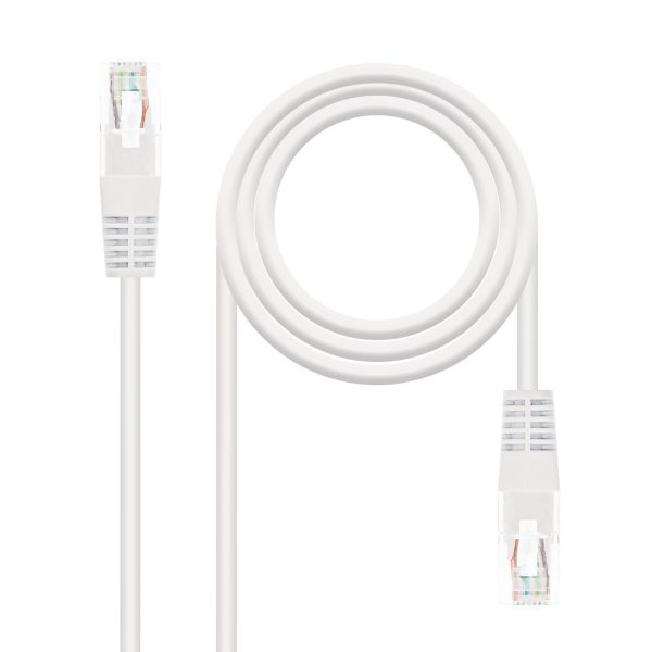 Nanocable Cable de Red Latiguillo RJ45 Cat.5e UTP AWG24 0.50m - Color Blanco