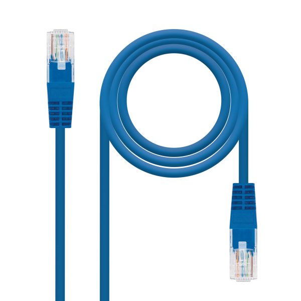 Nanocable Cable de Red Latiguillo RJ45 Cat.5e UTP AWG24 1m - Color Azul