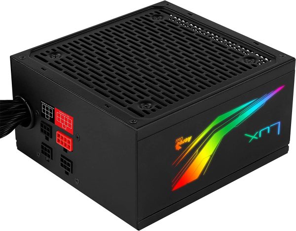 Aerocool Lux RGB 1000 80 Plus Gold Fuente de Alimentacion 1000W ATX 2.4 - Iluminacion LED RGB - Ventilador Silencioso 120mm