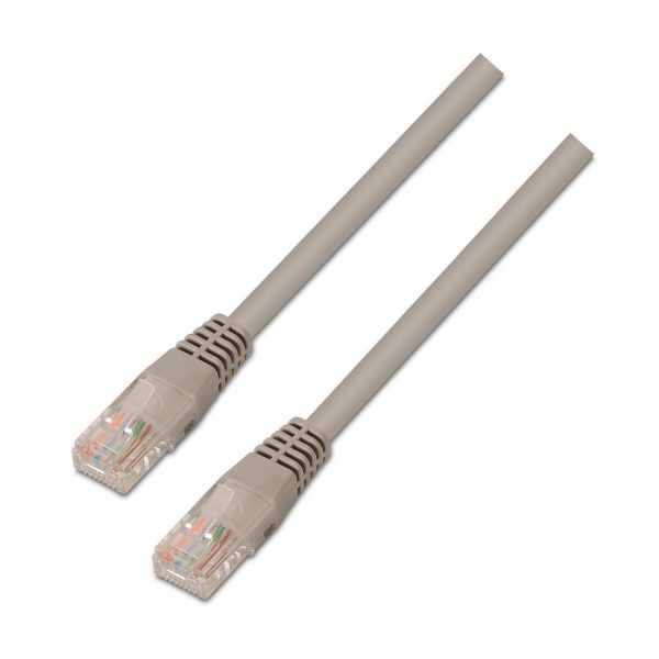 Aisens Cable de Red Latiguillo RJ45 Cat.5e UTP AWG24 - 3.0m - 10/100 Mbit/s - Color Gris