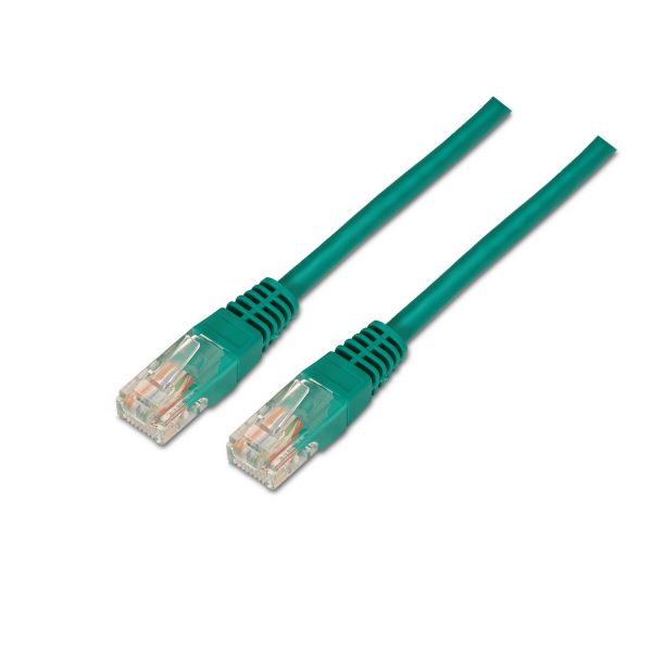 Aisens Cable de Red Latiguillo RJ45 Cat.5e UTP AWG24 - 1.0m - 10/100 Mbit/s - Color Verde