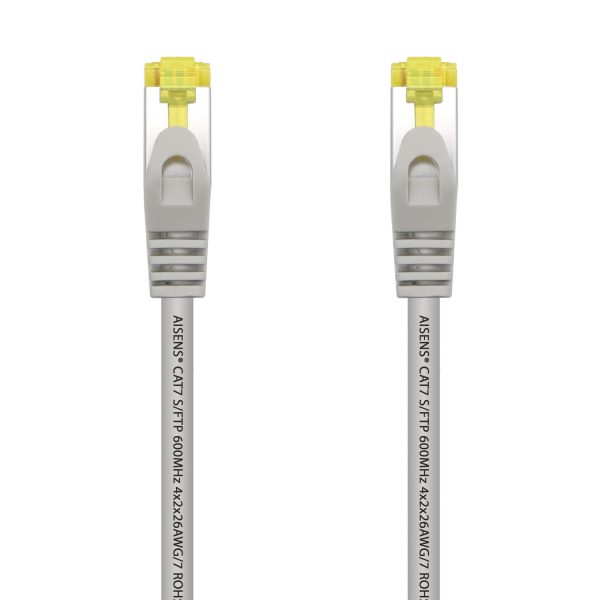 Aisens Cable de Red Latiguillo RJ45 LSZH Cat.7 600 Mhz S/FTP PIMF AWG26 - 0.5M - Color Gris