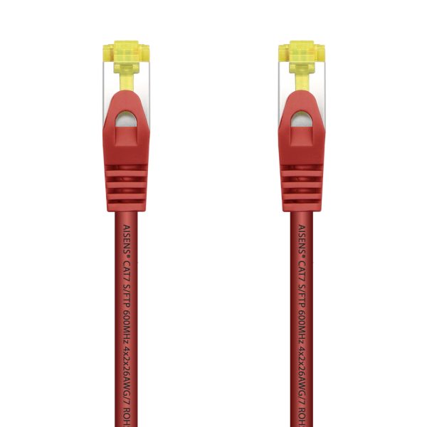 Aisens Cable de Red Latiguillo RJ45 LSZH Cat.7 600 MHz S/FTP PIMF AWG26 - 2.0M - Color Rojo