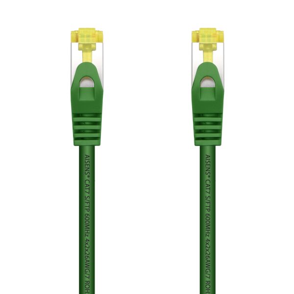 Aisens Cable de Red Latiguillo RJ45 LSZH Cat.7 600 MHz S/FTP PIMF AWG26 - 2.0M - Color Verde