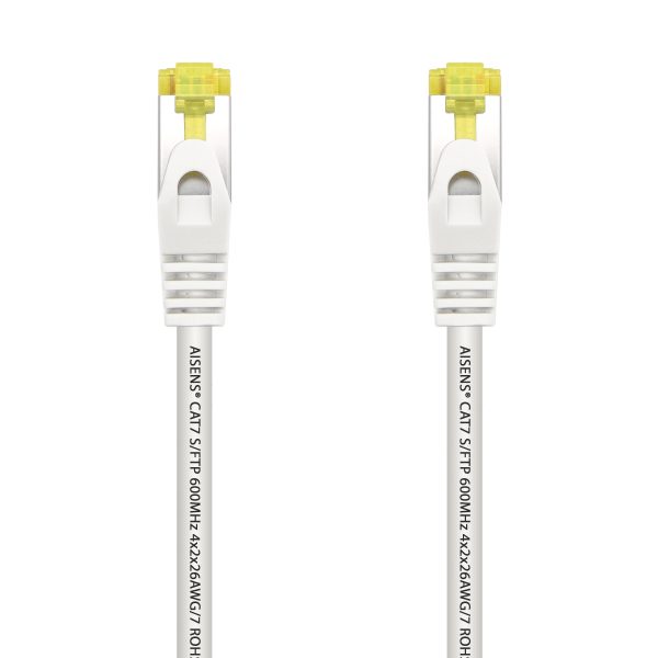 Aisens Cable de Red Latiguillo RJ45 LSZH Cat.7 600 MHz S/FTP PIMF AWG26 - 1.0M - Color Blanco