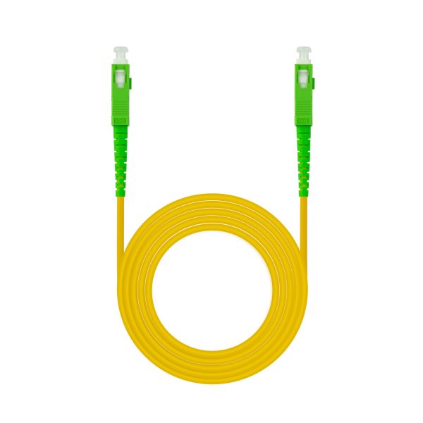 Nanocable Cable Fibra SC/APC-SC/APC Monomodo LSZH  2m - Color Amarillo