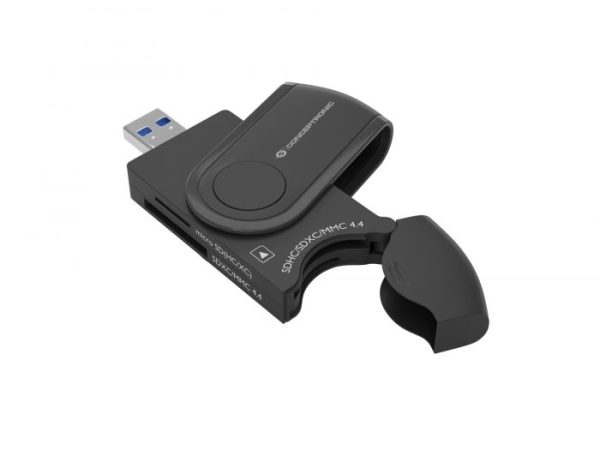 Conceptronic 4 en 1 Lector de tarjetas USB 3.0 con 2x SD/SDHC/SDXC y 2x  Micro SD/T-Flash