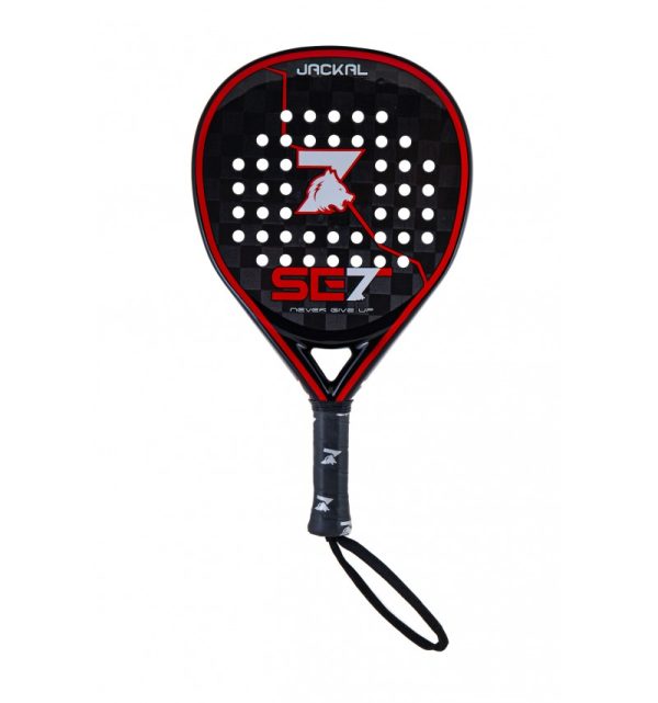 Set Jackal Pala de Padel - Forma Lagrima - Marco 100% Carbono - Cara 100% Carbono 18K - Nucleo Goma Black Eva Soft Ultra