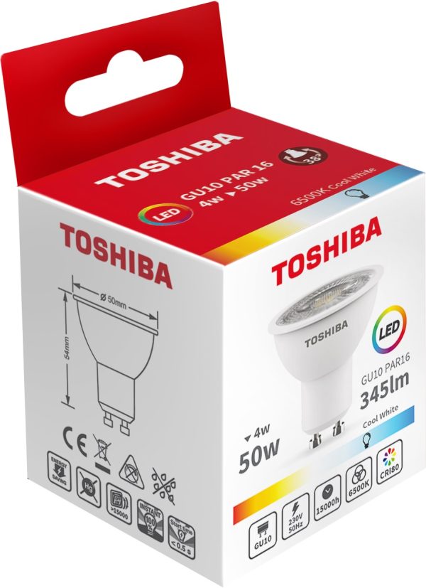 BOMBILLA LED TOSHIBA GU10 4W 6500K