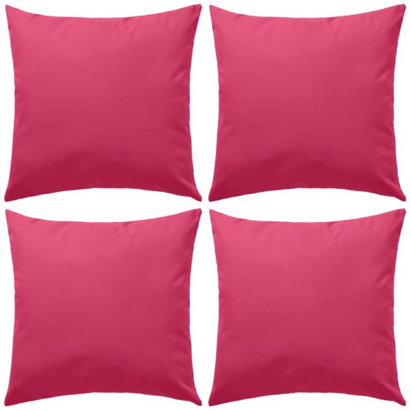 Almofadas para exterior 4 pcs 45x45 cm rosa