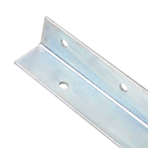 Âncora de fixação no chão em L 12 pcs aço galvanizado 5x5x50 cm - Image 3