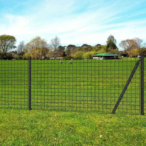 Cerca 25x1,5 m aço cinzento