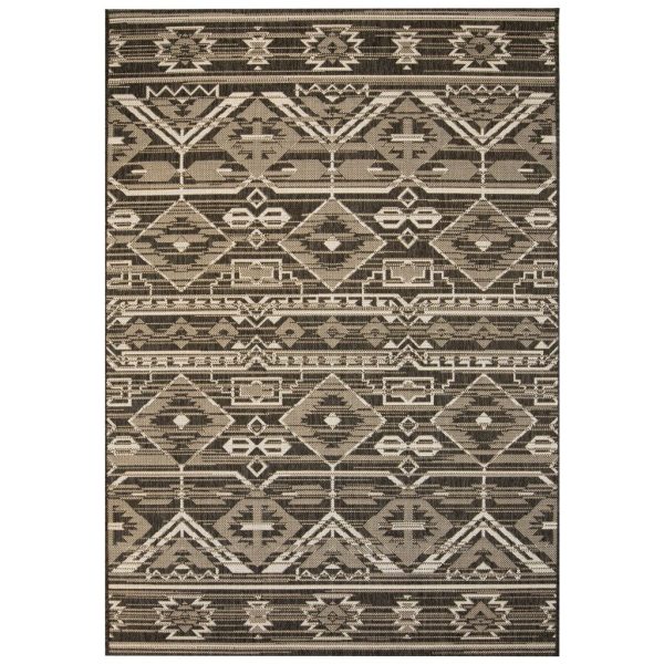 vidaXL Tapete divisão em sisal interior/exterior 160x230 cm geométrico