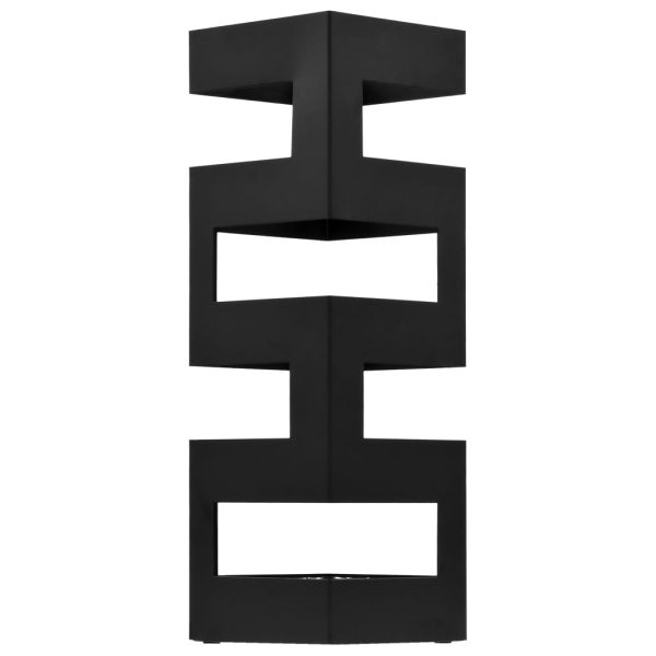 Suporte para guarda-chuvas estilo tetris em aço preto - Image 2