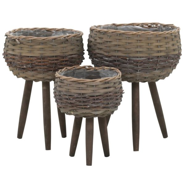 Vasos 3 pcs vime com revestimento a PE - Image 2