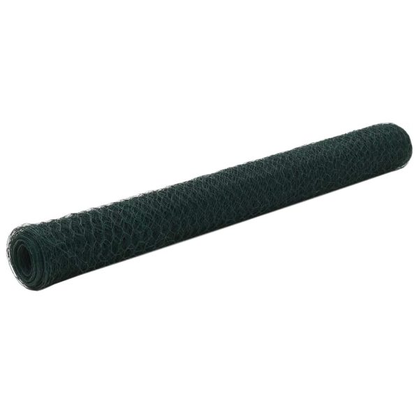 Cerca arame galinheiro 25x1,2 m aço c/ revestimento PVC verde