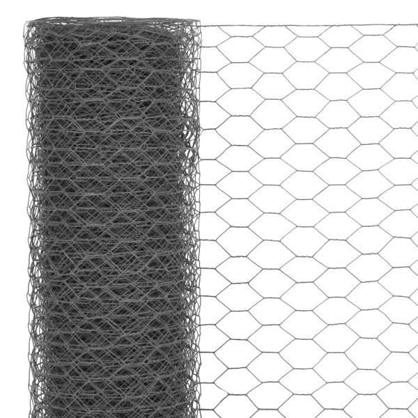 Cerca arame galinheiro 25x1,2m aço c/ revestimento PVC cinzento - Image 3
