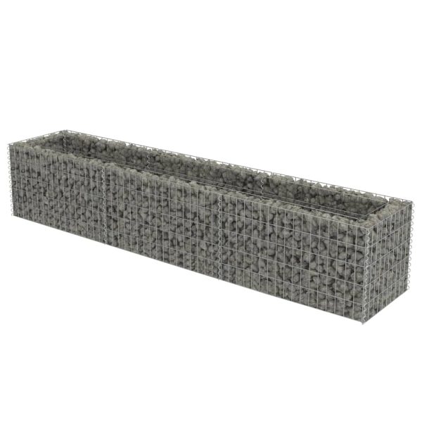 Canteiro elevado/cesto gabião 270x50x50 cm aço galvanizado - Image 2