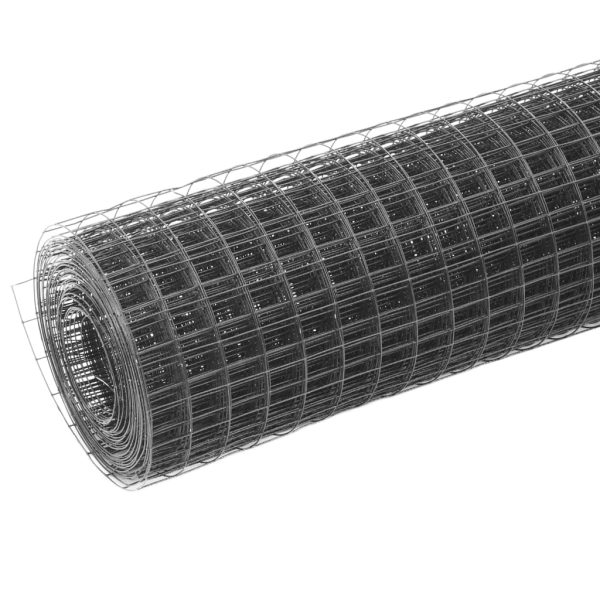 Cerca arame galinheiro 25x1 m aço c/ revestimento PVC cinzento - Image 2