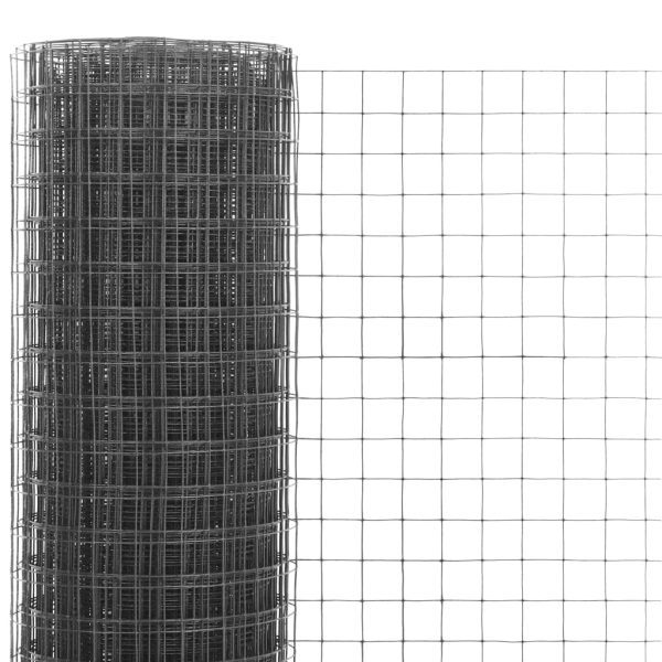 Cerca arame galinheiro 25x1 m aço c/ revestimento PVC cinzento - Image 3