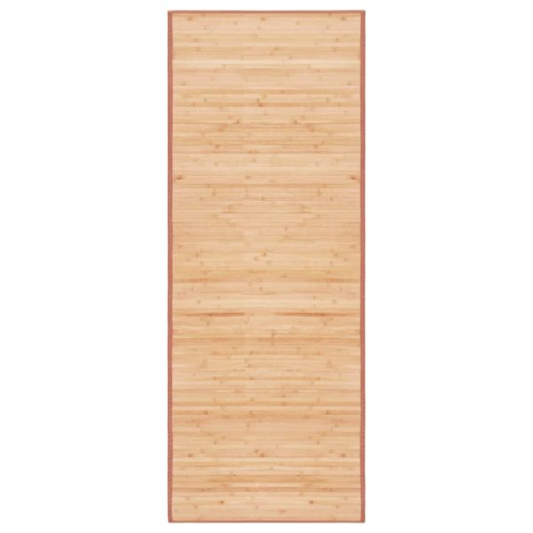 Tapete de bambu 80x200 cm castanho