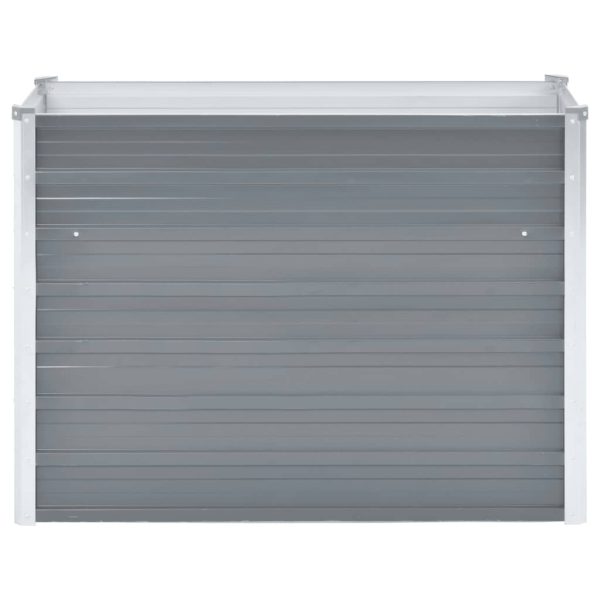 Canteiro elevado de jardim aço galvanizado 100x40x77cm cinzento - Image 3