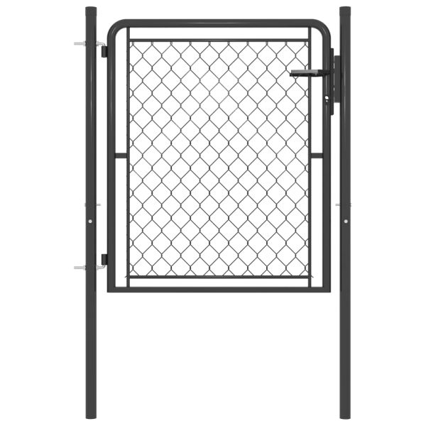 vidaXL Portão de jardim 100x100 cm aço antracite