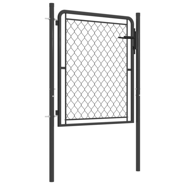 vidaXL Portão de jardim 100x100 cm aço antracite - Image 2