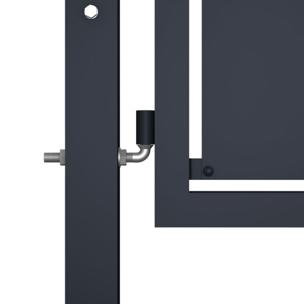 vidaXL Portão de jardim 400x125 cm aço antracite - Image 3
