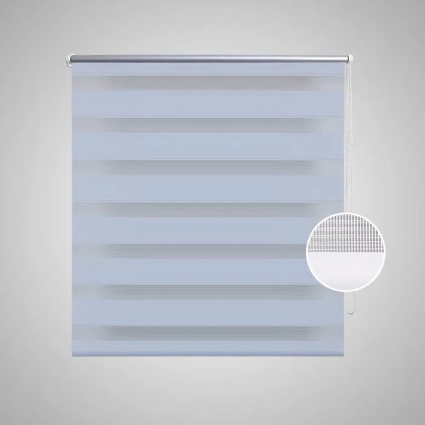 Estore de rolo 60 x 120 cm, linhas de zebra / Branco - Image 3