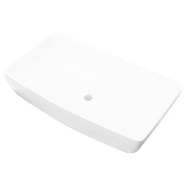 Cuvete Cerâmica de luxo Retangular Branca 71 x 39 cm - Image 2