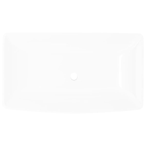Cuvete Cerâmica de luxo Retangular Branca 71 x 39 cm - Image 3
