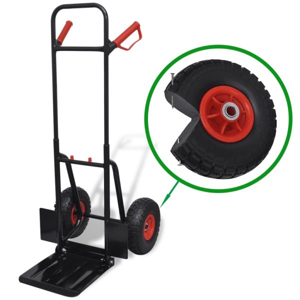 Carrinho de Metal com Função Telescópica  - Preto e Vermelho
