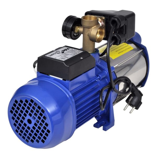 Bomba a jato com manómetro 1300 W 5100 L/h azul - Image 3