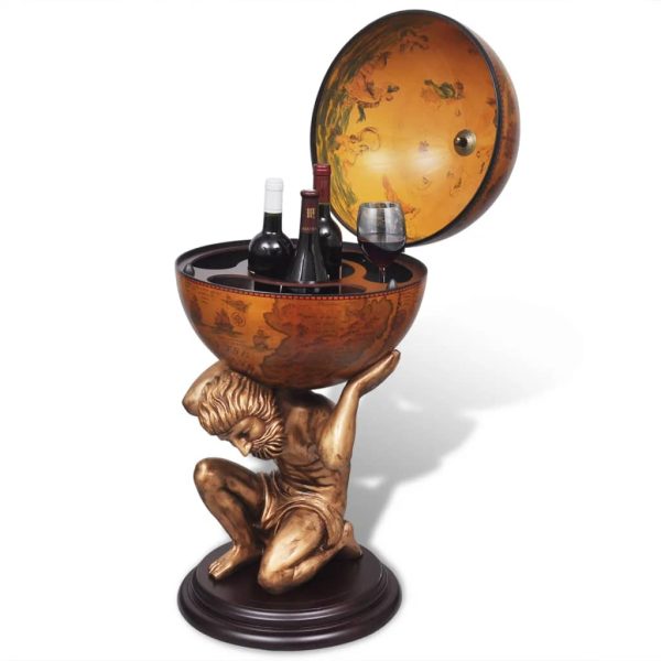 Bar globo terreste para vinho design Atlas 42x42x85 cm - Image 2