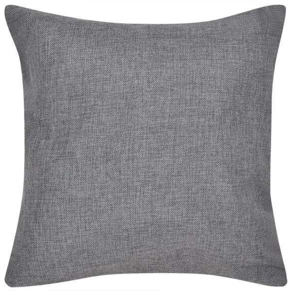 Capas de almofada estilo linho 4 pcs 50 x 50 cm antracite - Image 2