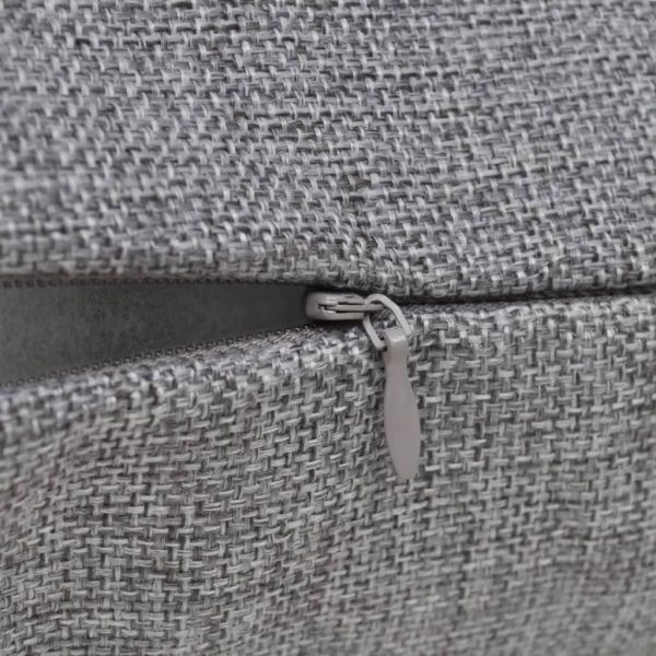 Capas de almofada estilo linho 4 pcs 50 x 50 cm antracite - Image 3