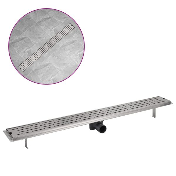 Dreno de chuveiro linear linhas 1030x140 mm aço inoxidável - Image 2