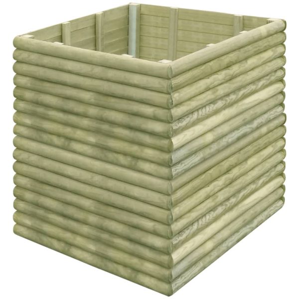 Canteiro elevado para jardim 106x106x96 cm pinho impregnado