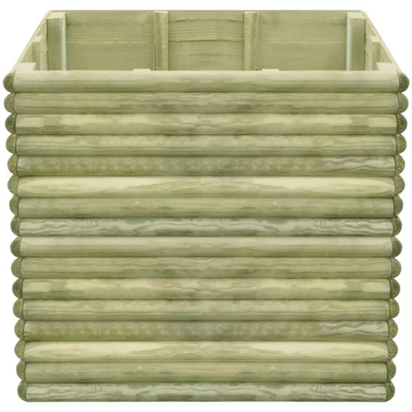 Canteiro elevado para jardim 106x106x96 cm pinho impregnado - Image 2