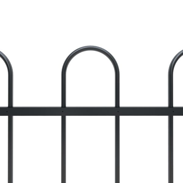 Cerca de jardim com topo em aros 1,7 m aço preto - Image 3