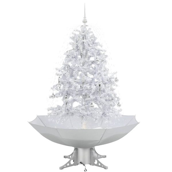 Árvore de Natal c/ neve base formato guarda-chuva 140 cm branco - Image 2