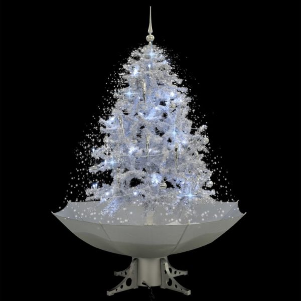 Árvore de Natal c/ neve base formato guarda-chuva 140 cm branco - Image 3