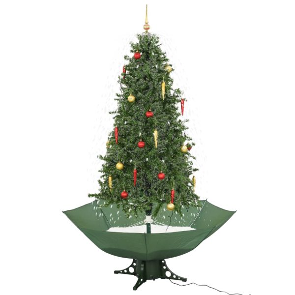 Árvore de Natal com neve base formato guarda-chuva 190 cm verde - Image 2