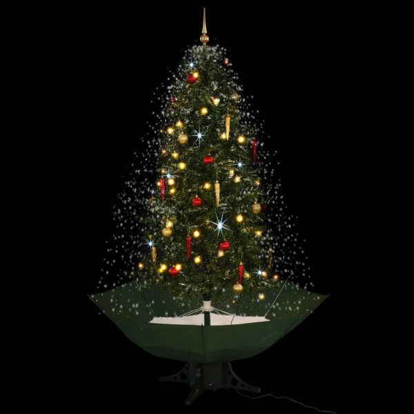 Árvore de Natal com neve base formato guarda-chuva 190 cm verde - Image 3