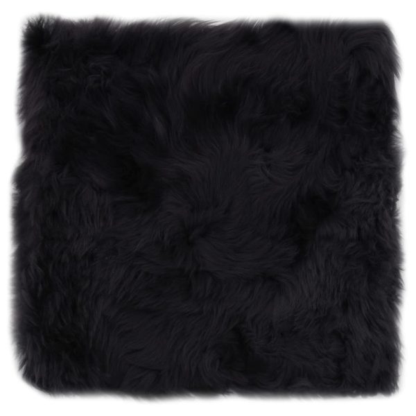 Almofadas cadeira 2 pcs 40x40cm pele carneiro cinzento-escuro - Image 2