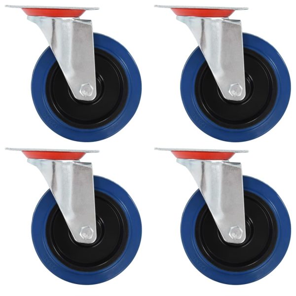8 pcs rodas giratórias 125 mm