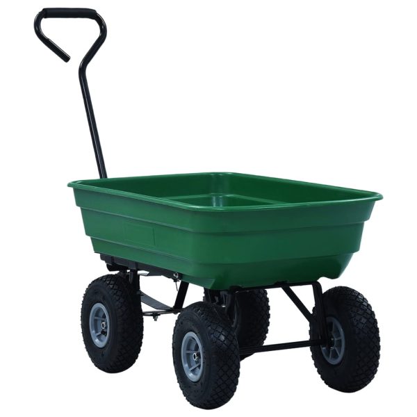 Carrinho de mão basculante para jardim 300 kg 75 L verde - Image 3